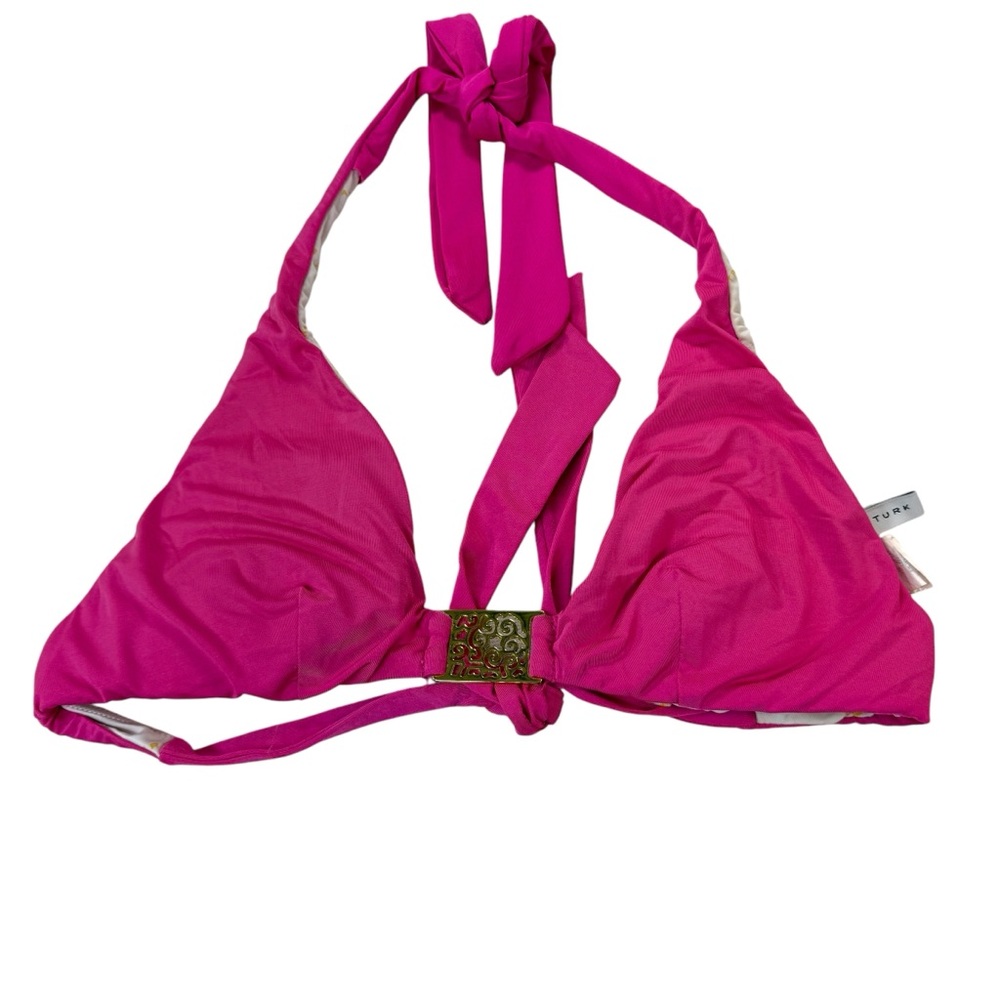 Trina Turk‎ halter bikini top hot pink SZ 6